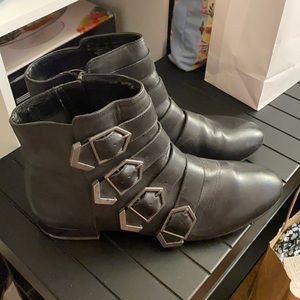 Sam Edelman booties with silver buckles